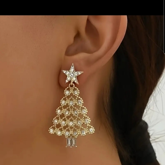 BRAND NEW BEAUTIFUL CHRISTMAS EARRINGS - Picture 1 of 3